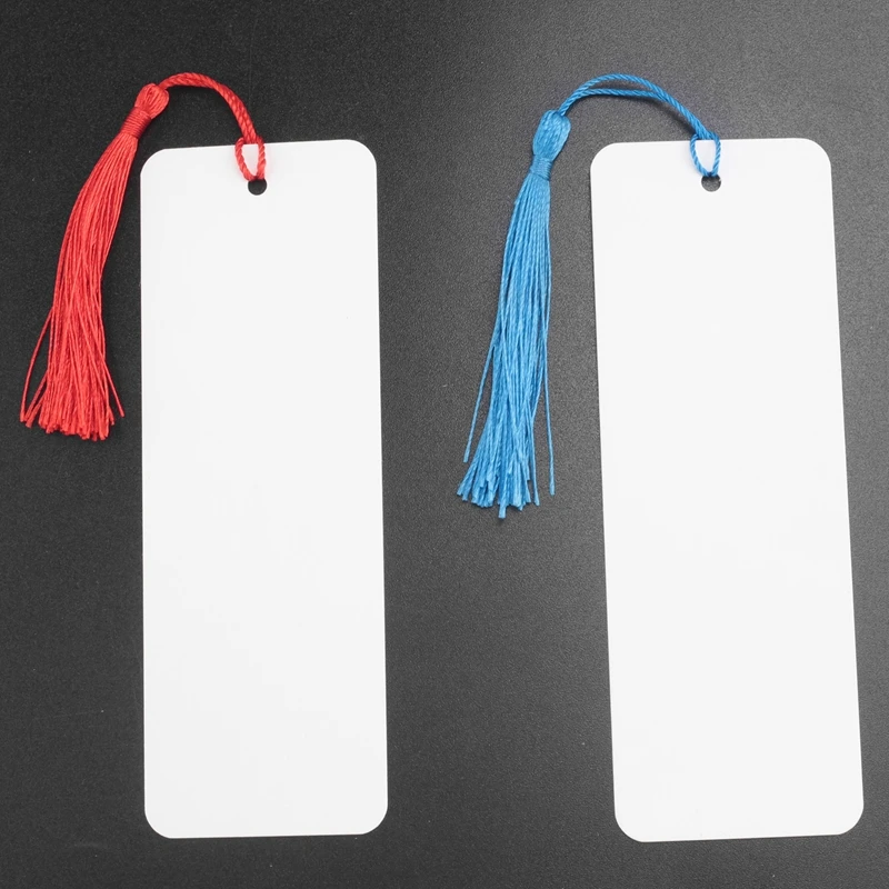 48 segnalibri di carta Segnalibri di cartoncino vuoto con nappe colorate per etichette regalo fai da te Crea il tuo segnalibro