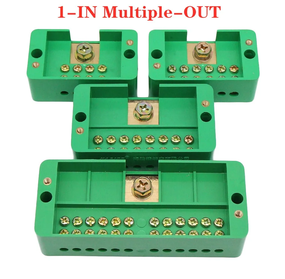 FJ6/JHD Junction Box Unipolar Splitter 1-IN Multiple-OUT Metering Wire Connector Single-Phase Terminal Block Distribution Box