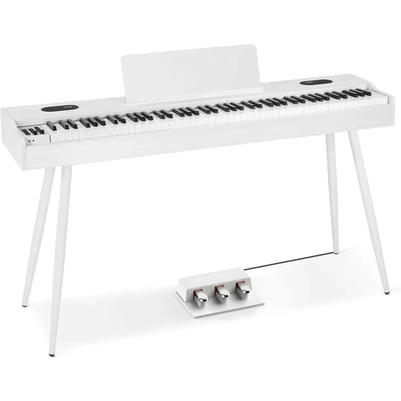 

Digital Piano Keyboard, 88-Key Accent Keyboard Full Size Electric Piano for Beginners with Music Stand, 3 Pedals, Power Adapter