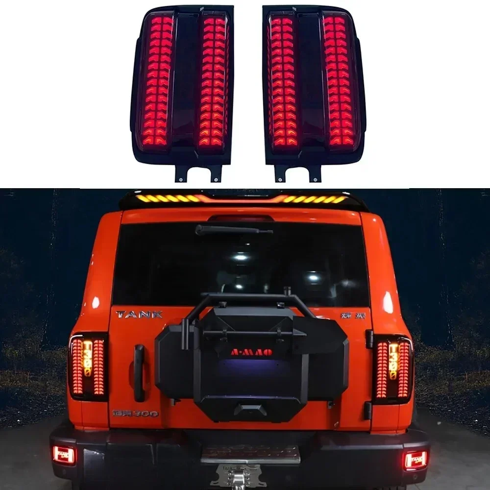 

2PCS LED TAILLIGHT ASSEMBLY REAR LAMP FIT FOR TANK 300 2021 2022 2023 2024 BRAKE LIGHT TURN SIGNAL REVERSE REAR LIGHT