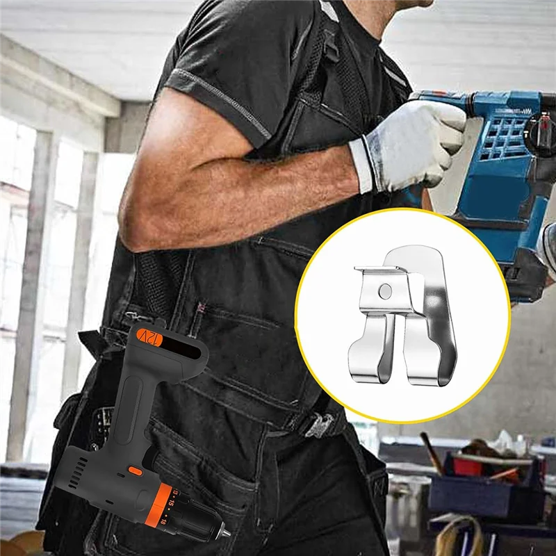 

B03C-8 шт. зажим для ремня Ryobi серебристый из нержавеющей стали для Ryobi и Ridgid 18-вольтовые инструменты 633586002, для Ryobi