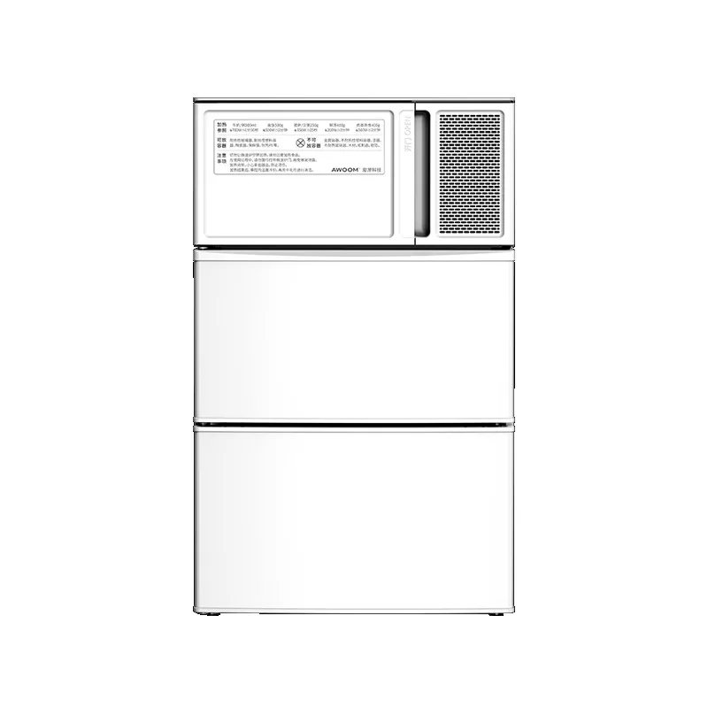 Refrigerator Induction Cooker Microwave Oven Stove 4-in-1 Micro Kitchen Appliances Single Living Cabinet Apartment Cooking