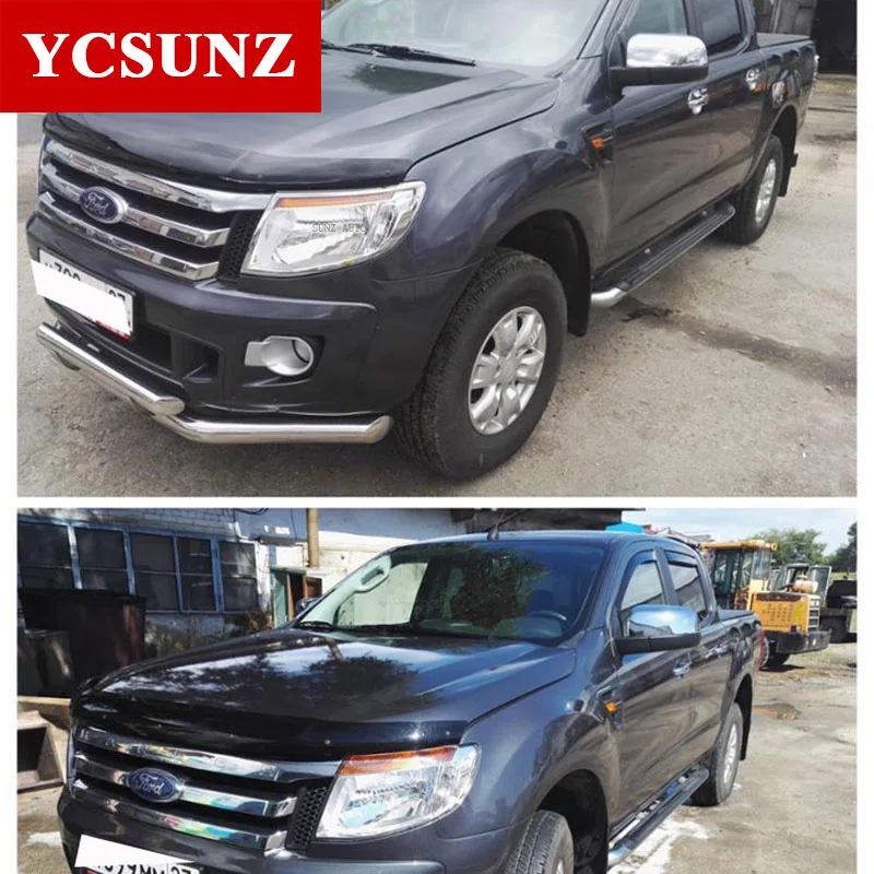Chrome Headlight Cover Car Accessories For Ford Ranger Wildtrak T6 2012 2013 2014 Double Cabin YCSUNZ
