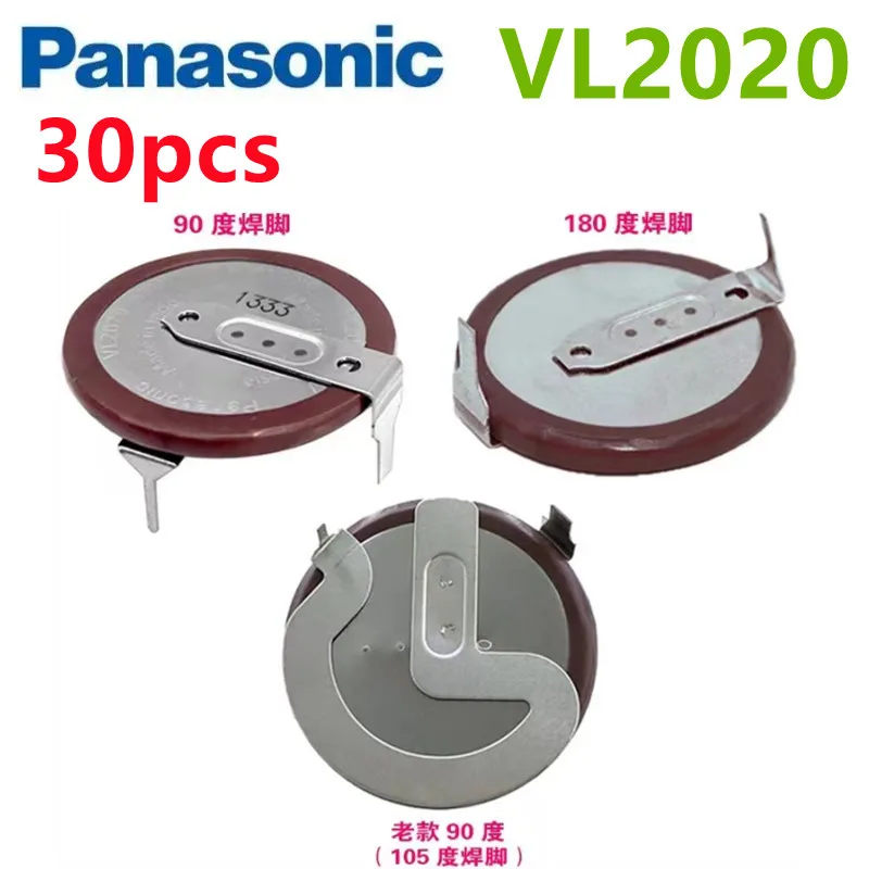 

30pcs Original Panasonic VL2020 2020 rechargeable battery lithium Legs 90 degrees 105 degrees 180 degrees for BMW mini car key