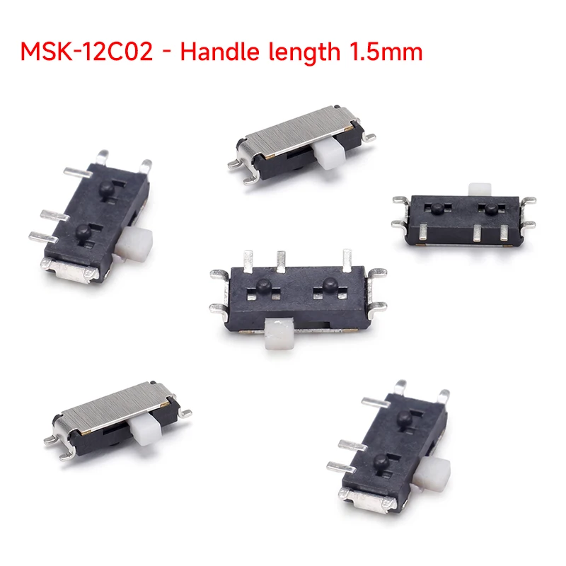 5PCS MSK-12C02 1.5mm Long Surface Mount Power Switch Miniature Toggle Switch for Electronic Components Market