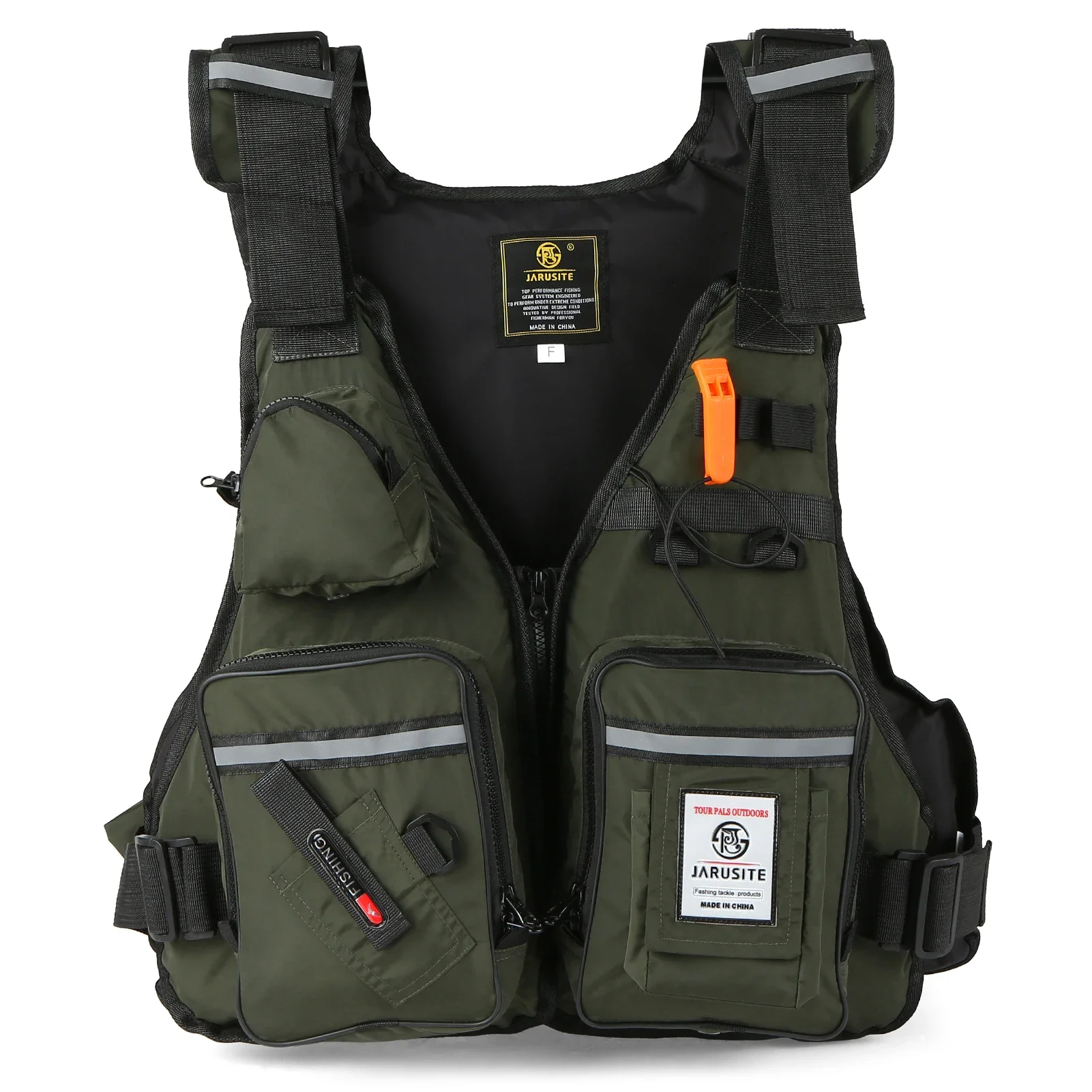 Portable Fishing Vests Men Professional Life Jacket Buoyancy Suit Multi-Pockets Waterproof Sea Fishing Adjustable Vest 2022 New