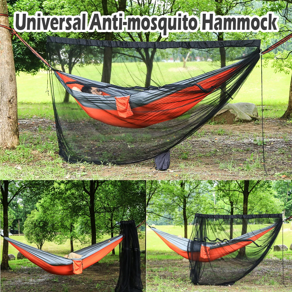 Camping Outdoor Garden Hammock Anti-Mosquito Net Tent Cover For Double Bed Silky Shelters Accessories Equipment Space Survival