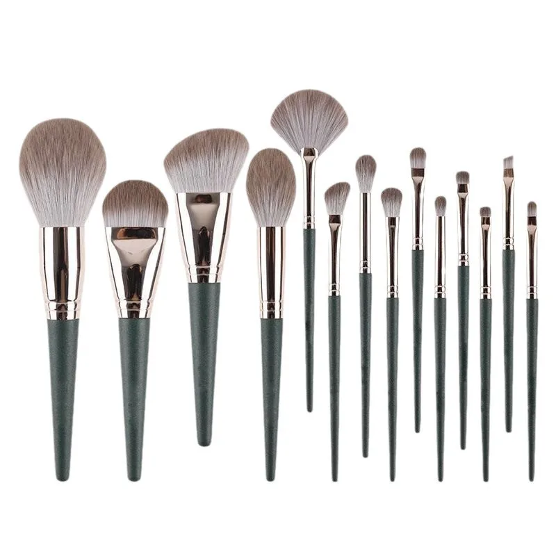 Soft Fluffy 14-Piece Makeup Brush Kit Professional Brushes for Eyeshadow Concealer Blush Makeup Work