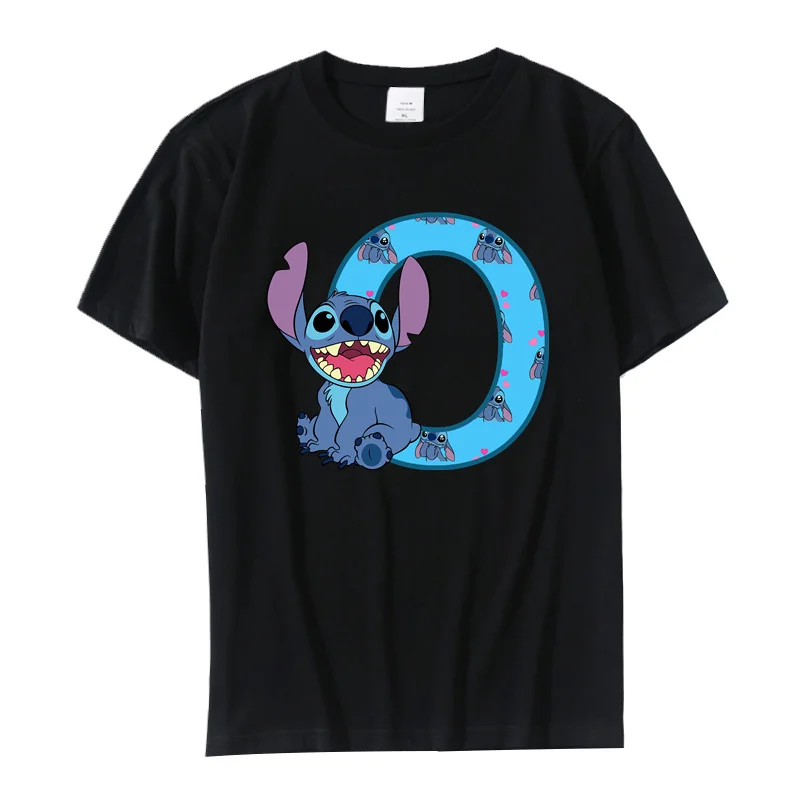 Disney Stitch T Shirt Cotton Women\'s Clothing Sales Cartoon Kawaii Stich Cute Girls Anime T-shirt Female Boys Tshirt Summer 2024