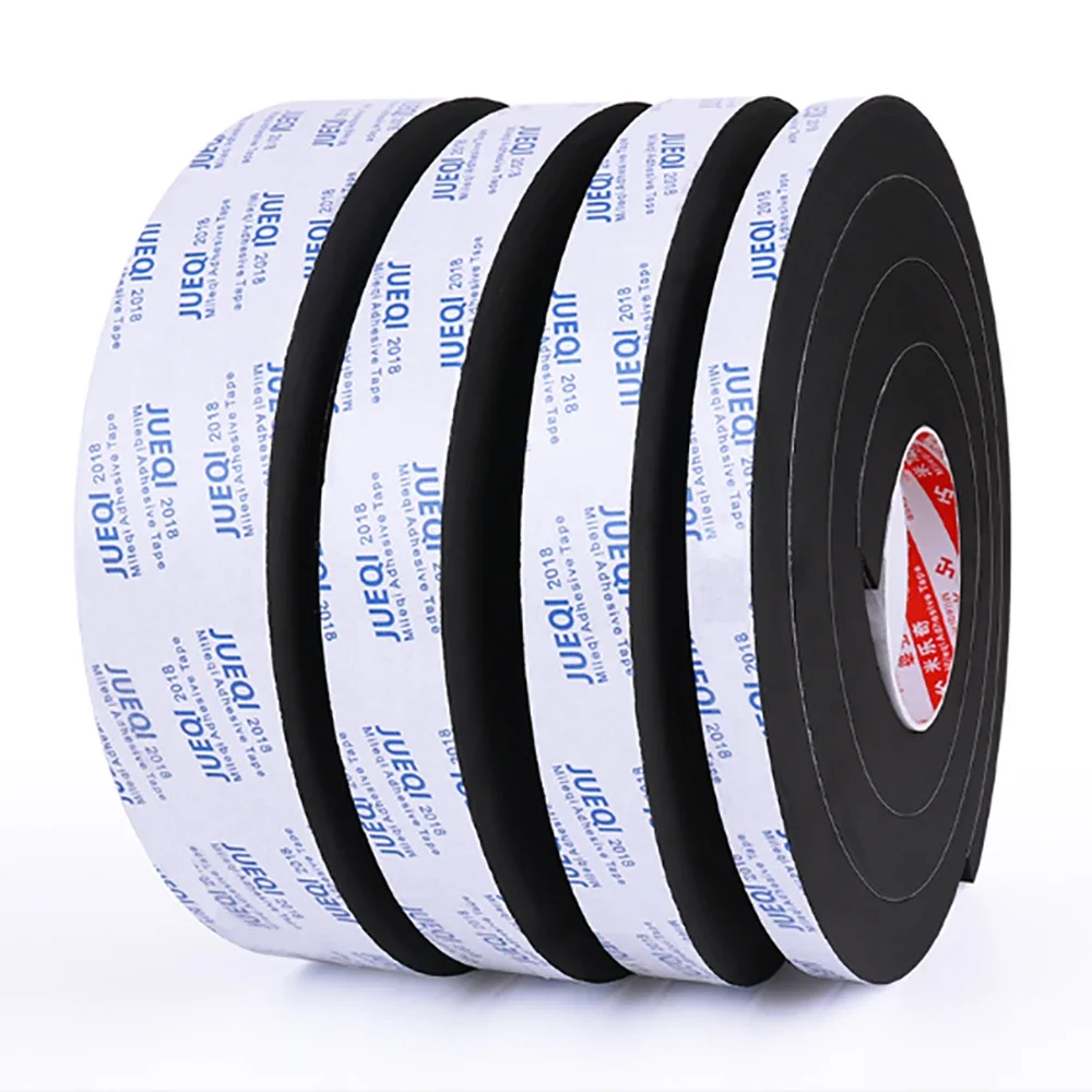 1Roll Waterproof Anti-Collision Sound Insulation Door Window Sealant Strip Sponge Tape Strong Non Marking Foam Single Side Glue
