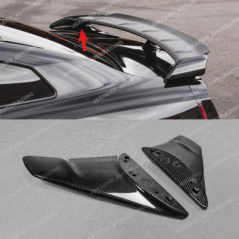 

For Nissan R35 09-16 GTR Carbon Fiber OE Rear Spoiler Wing Legs car Bodykits 2pcs