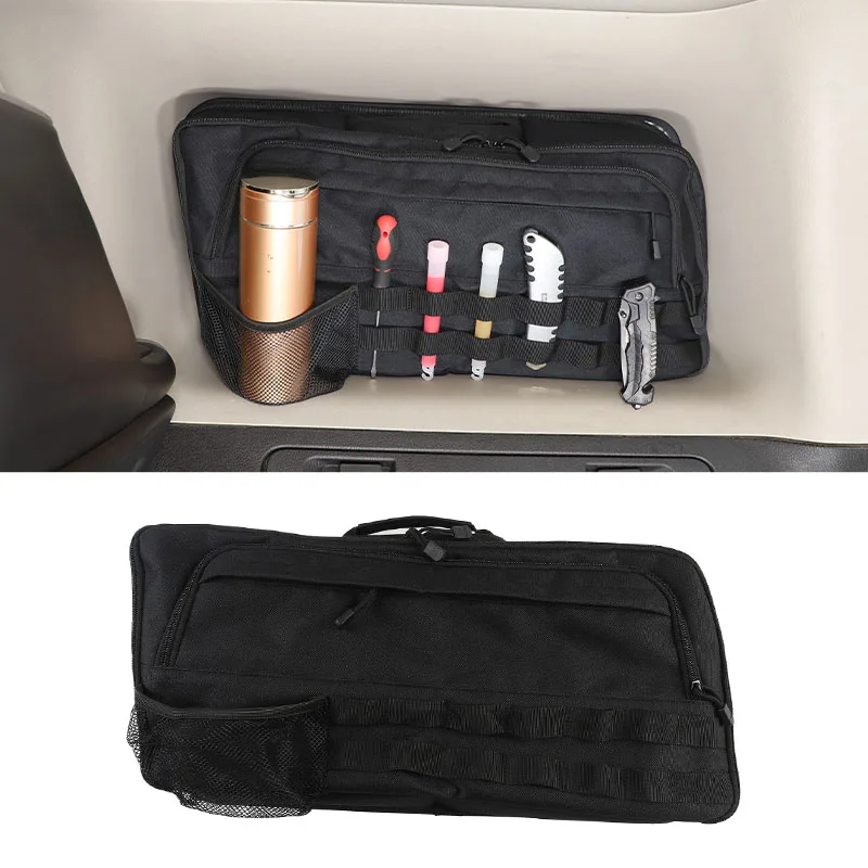 Car Trunk Side Window Storage Bag Large Capacity Multi-Pockets Cargo Bag For Hummer H3 2005-2009 Stowing Tidying Accessories