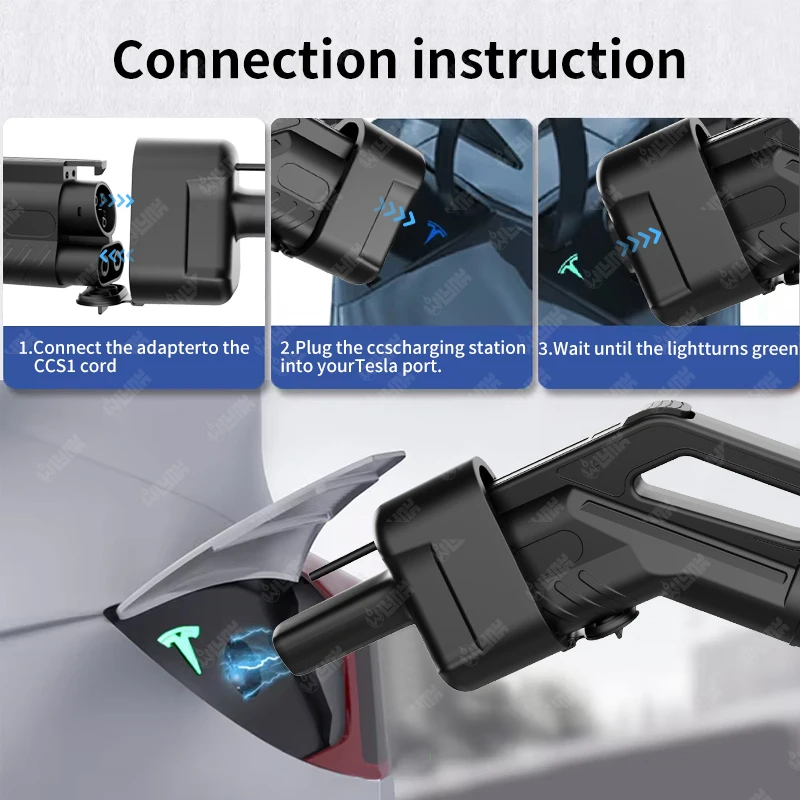 Olink 공장 직접 지원 EV 충전기 어댑터 Cybertrunck 충전기 EV 고속 충전기 스테이션 DC CCS1-Tesla 어댑터 썸네일 5