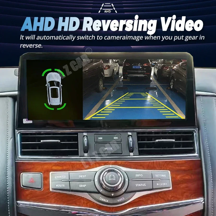 Android 14.0 For Nissan Patrol Armada Y62 QX80 2010-2020 CarPlay GPS Multimedia Player 4G WiFi Bluetooth DSP Stereo Car Radio