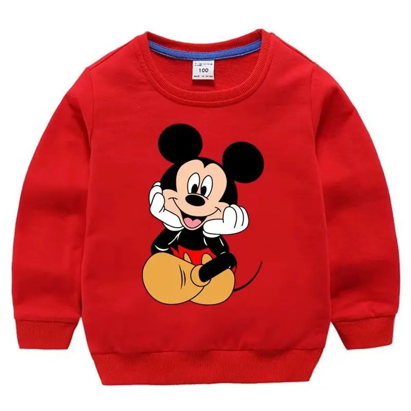 Autumn Baby Girls Clothes Disney Mickey Mouse Sweater Top Kid Boy Cartoon Pullover Children Long Sleeve Sweatshirts