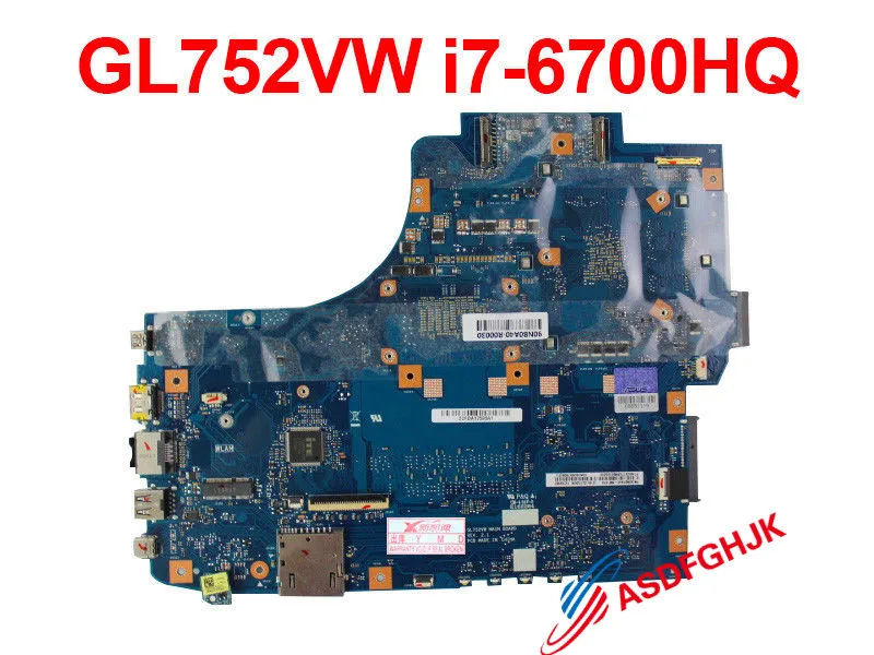 Original For ASUS GL752VW Rev2.1 Motherboard With I7-6700HQ CPU GTX 960M 2GB Mainboard 100% TESED OK