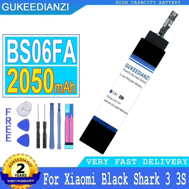 

2050mAh GUKEEDIANZI Battery BS06FA For Xiaomi Black Shark 3 3S Shark3 Shark3S Big Power Bateria