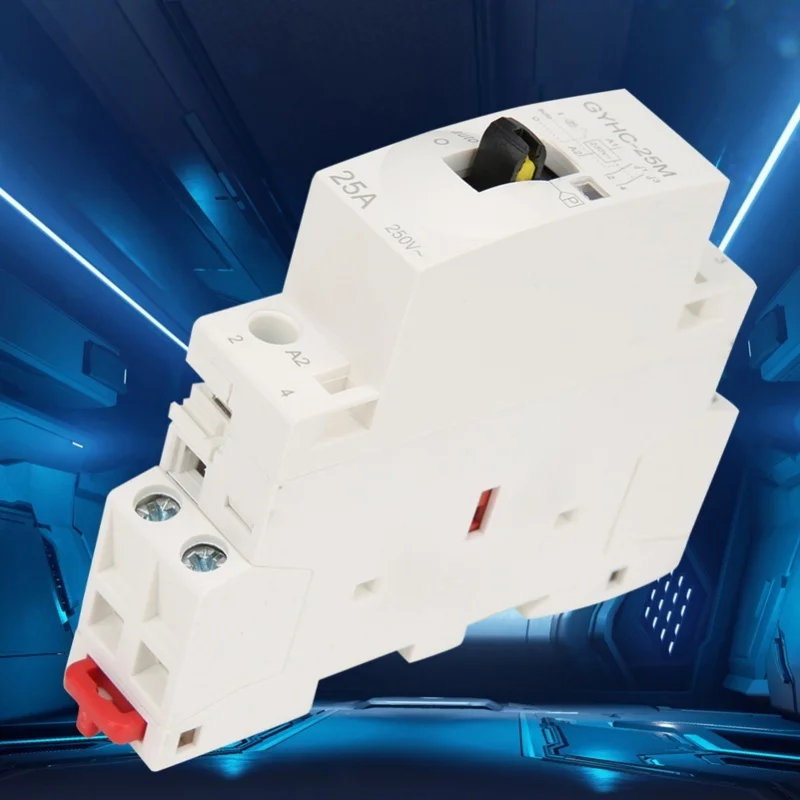 ZK202P 25A 220V 50Hz DIN-rail huishoudelijke AC-schakelaar met handmatige bedieningsschakelaar