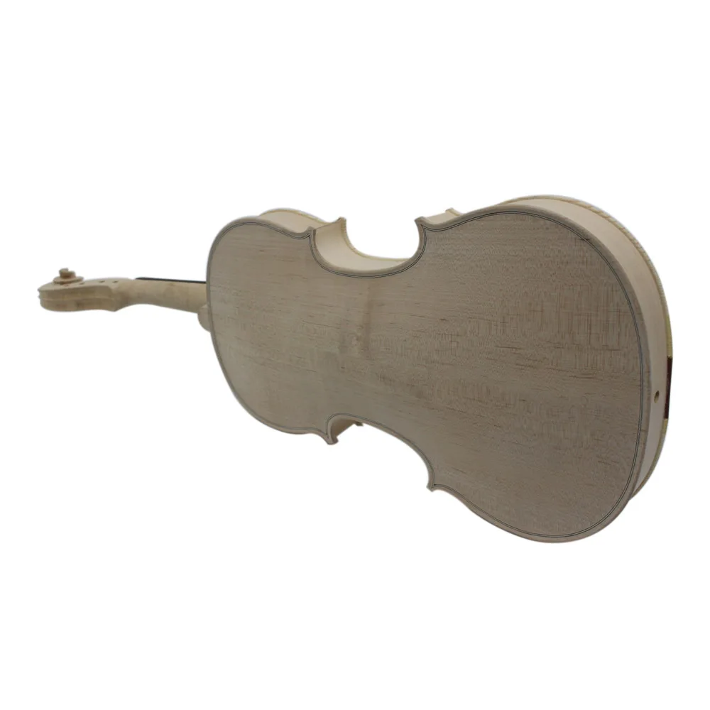 High Class 15 16 Inch Unvarnished Flamed Acoustic Viola Premium Solid Wood Stringed Musical Instrument For Orchestral