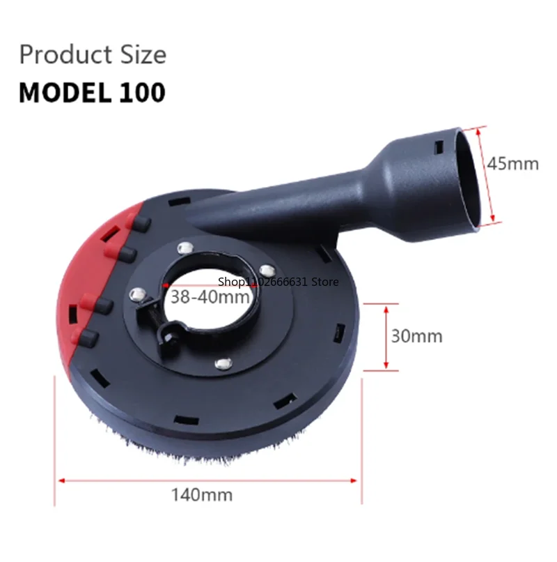Açı öğütücü için 100/125mm evrensel yüzey kesme toz kefen dahili sıkı kıllar toz toplayıcı eki kapak araçları