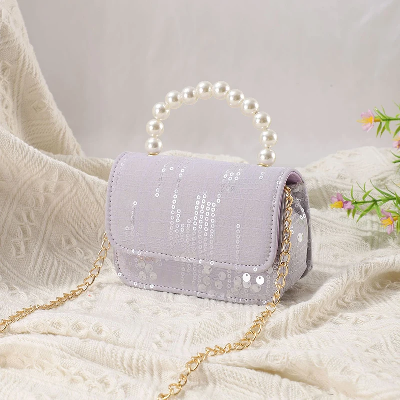 

New Fashion Ladies Chain Messenger Bags Faux Pearl Handle Women Shoulder Bag Simplicity Female Smal Square Clutch Purse Handbags