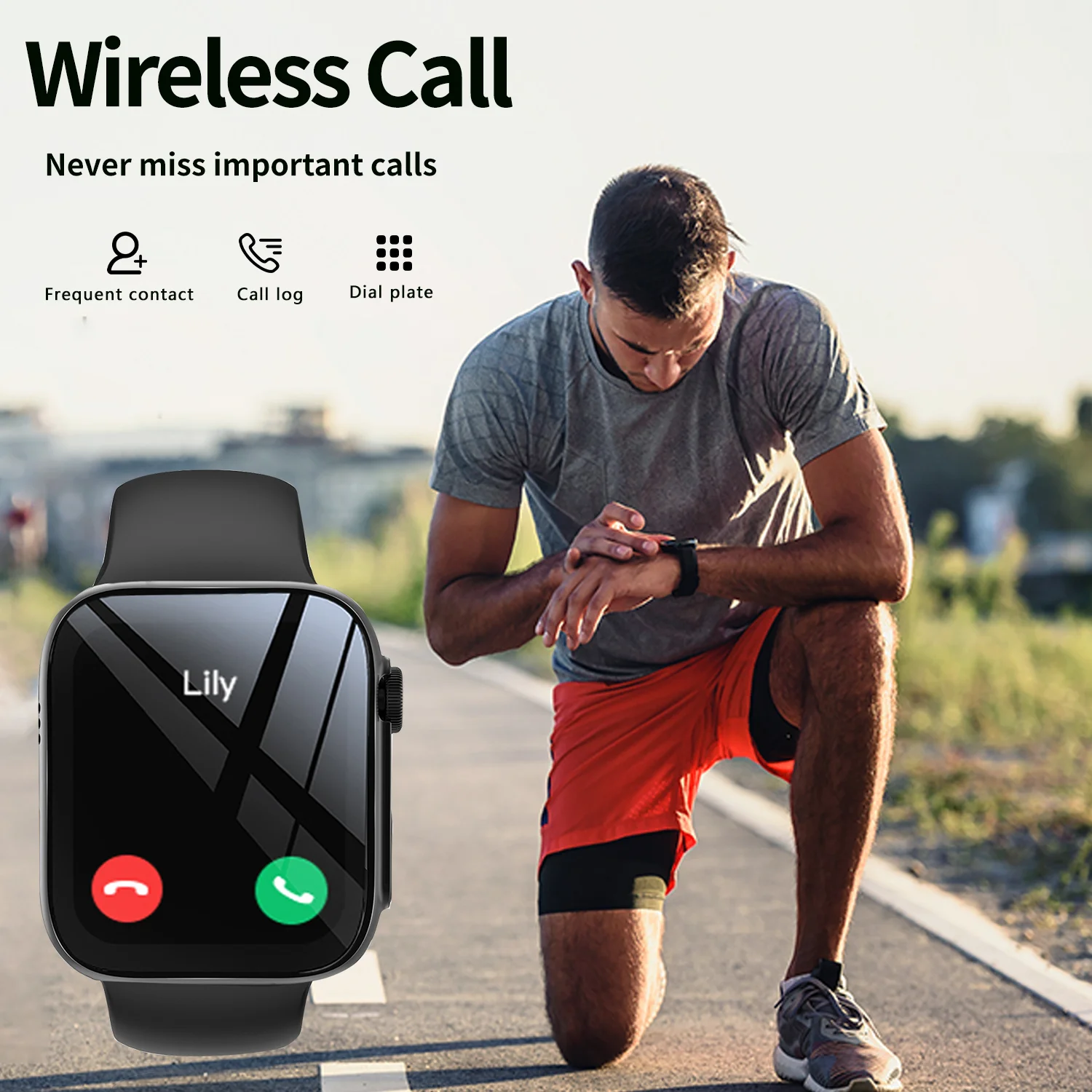 Inteligentny zegarek Wielofunkcyjny inteligentny zegarek sportowy, połączenie bezprzewodowe, Bluetooth, monitorowanie stanu zdrowia