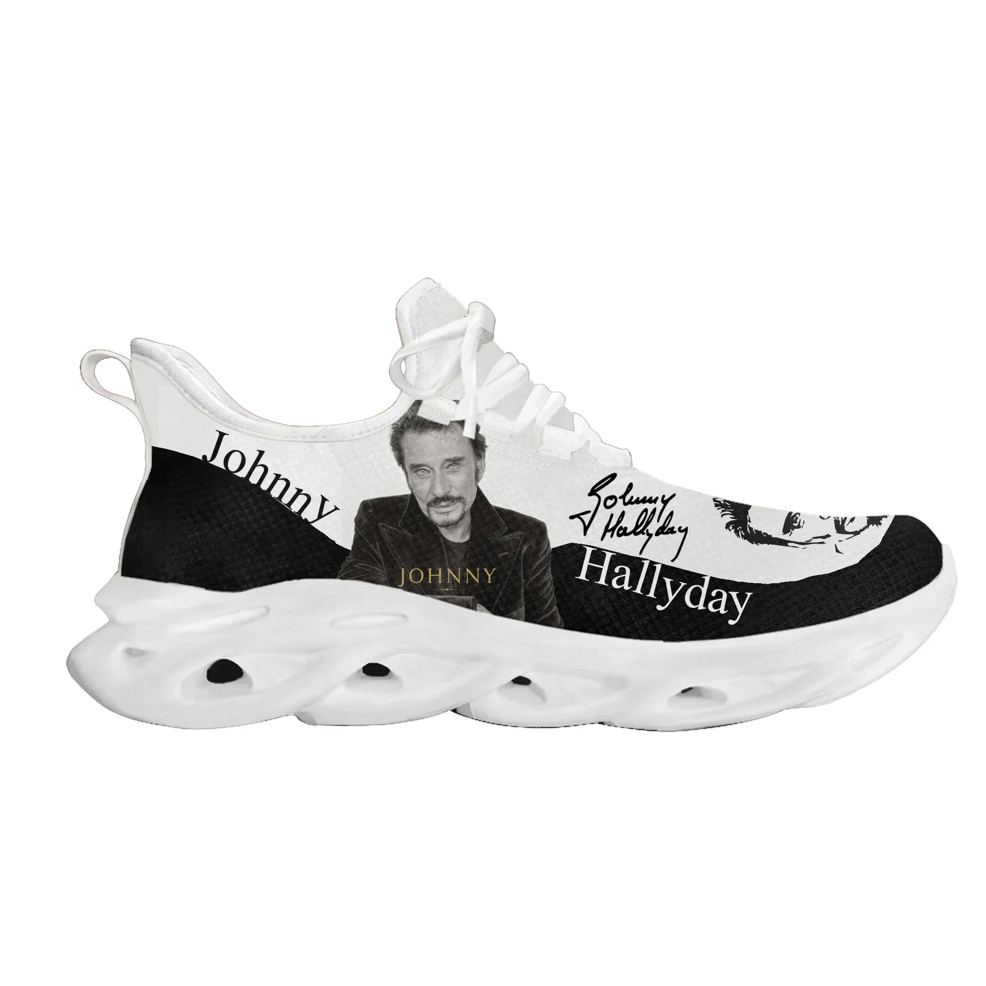 

Johnny Hallyday Rock Singer Flats Sneakers Mens Womens Sports Shoes High Quality Custom Made DIY Sneaker Customized Shoe