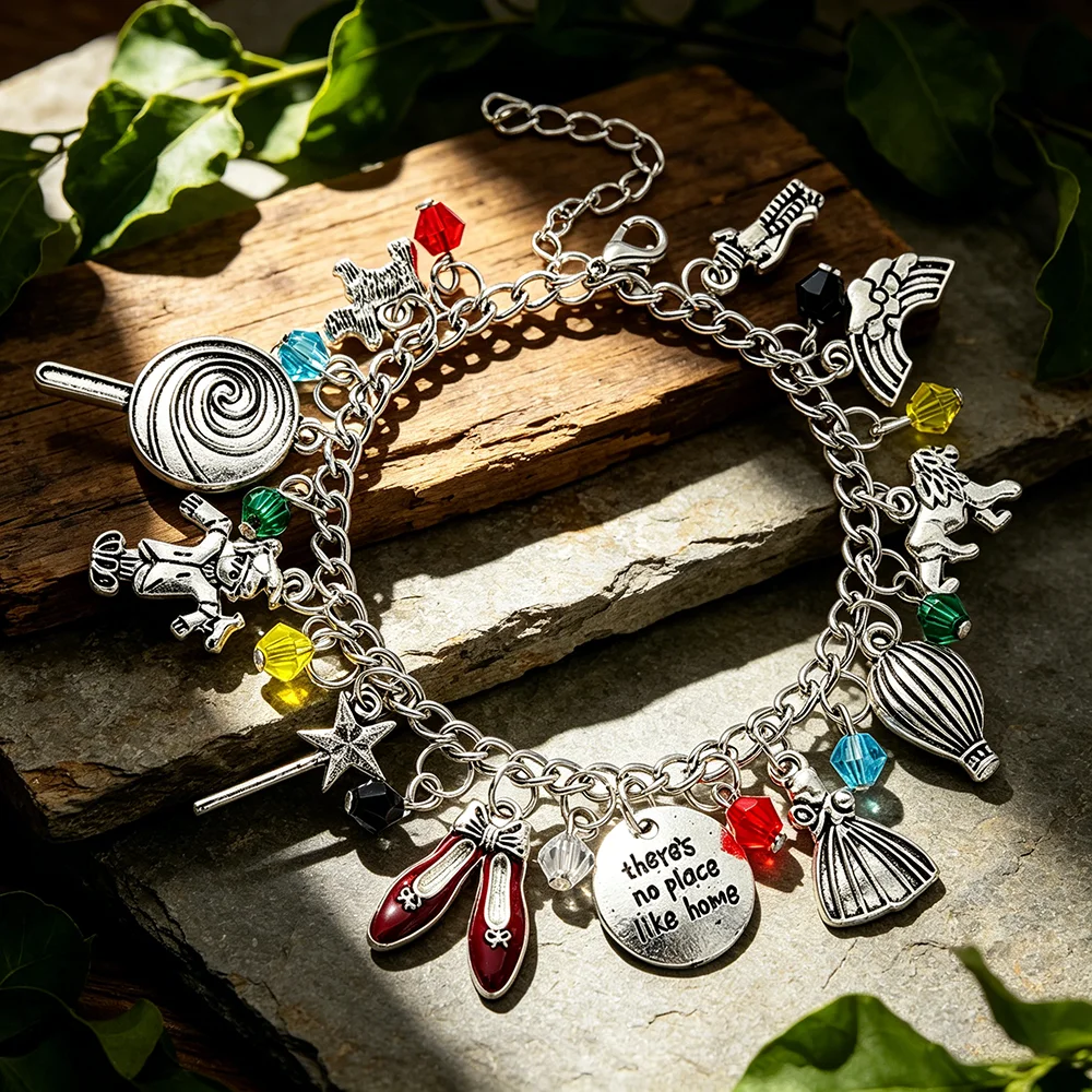 Hand Carved Jewelry The Vampire Diaries Inspired Charm Bracelet lena Stefan Damon Fandom Gift For Women Christmas Jewelry Gifts