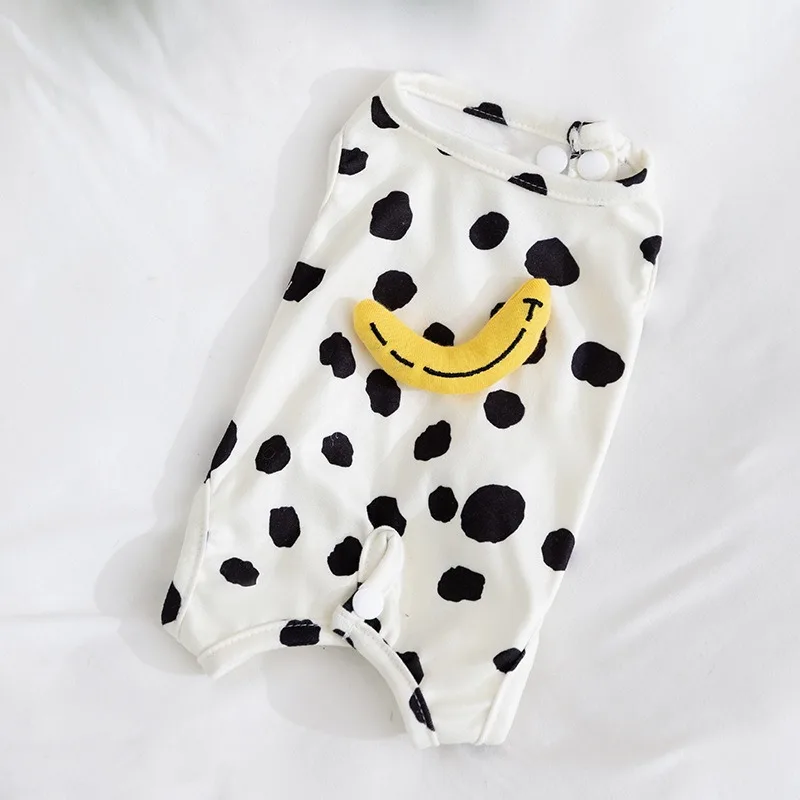 Cute Banana Shape Dog Clothes Pet Comfortable Sleeveless Belly Wrap Summer Bichon Tummy Protection Air Conditioner Clothes
