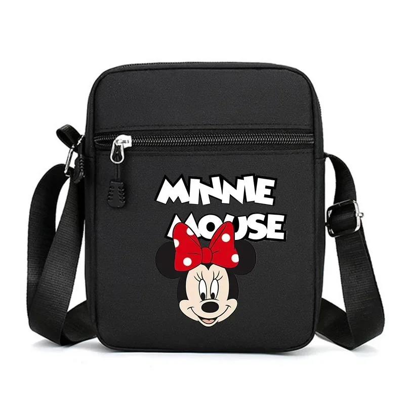 Bolso cuadrado pequeño con estampado de dibujos animados de Mickey Mouse, versátil, a la moda, para niño, Minnie y niña, informal, Popular, bonito, para móvil