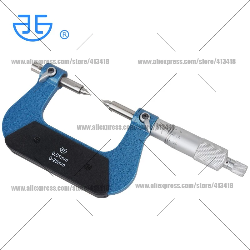 Xibei Gear Tooth Micrometers 124-173 0-25mm 25-50mm 207SERIES  Interchangeable Ball Anvil/Spindle Tip Type Modulus micrometer