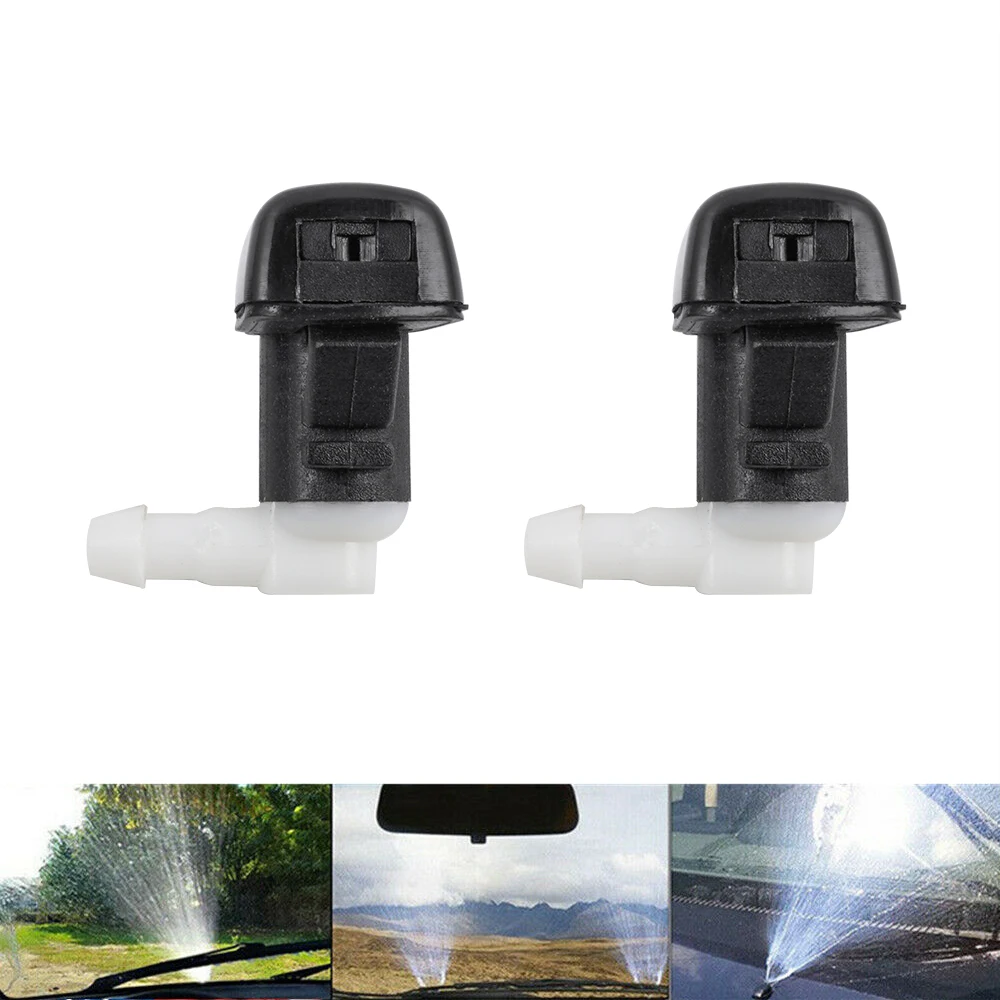 Windshield Washer Nozzles Wiper Spray Kit for Dodge Dart 2014 2015 2016 Replaces 68081370AB