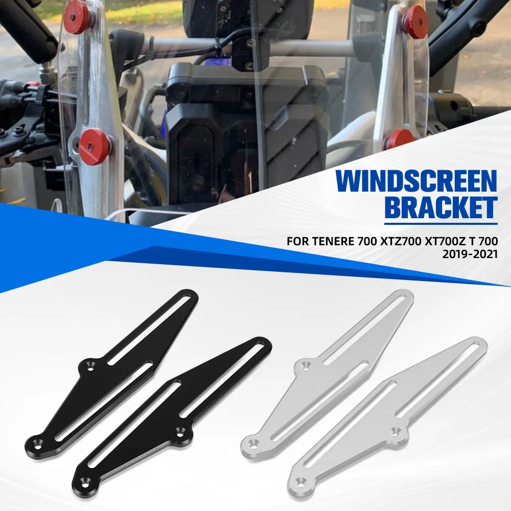 

Tenere700 Support Holder Kits Windshield Bracket Windscreen Adjusters For Yamaha Tenere 700 XTZ700 XT700Z T 700 2019 2020 2021