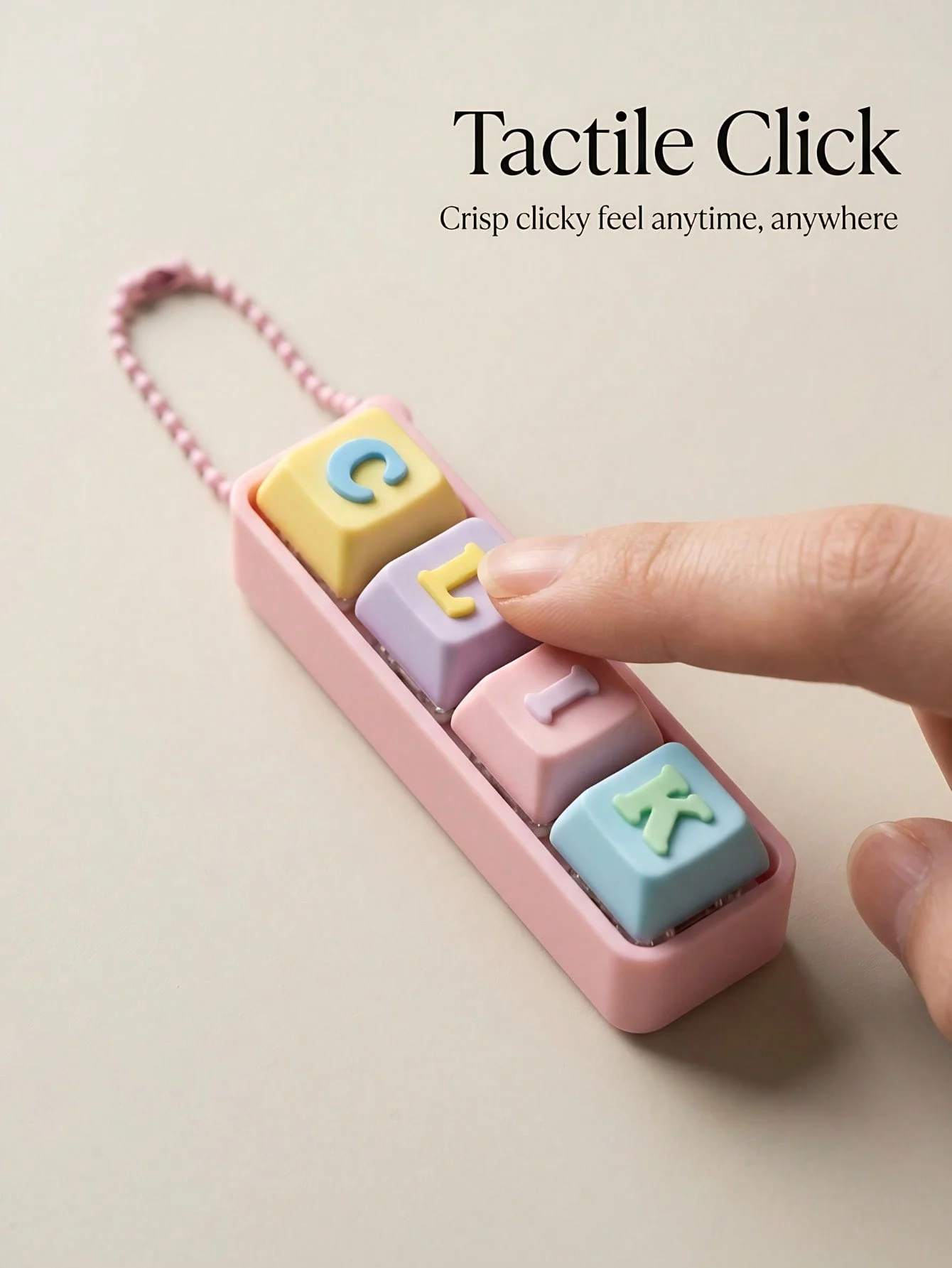 DIY Custom Letter Keyboard Keychain Macaron Multi-color Keycap Design Personalized English Letter Combination Stress Relief F