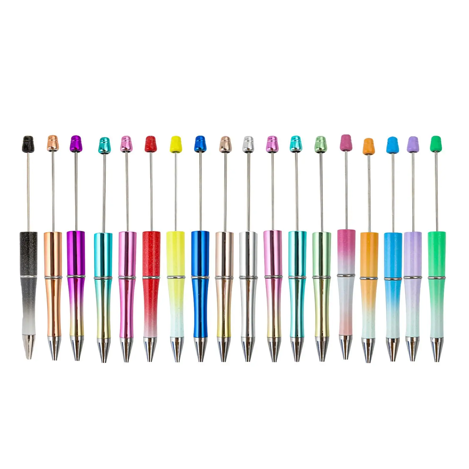 

18Pcs Assorted Bead Pen Black Ink DIY Craft Kits Bead Pens Ballpoint Pen for