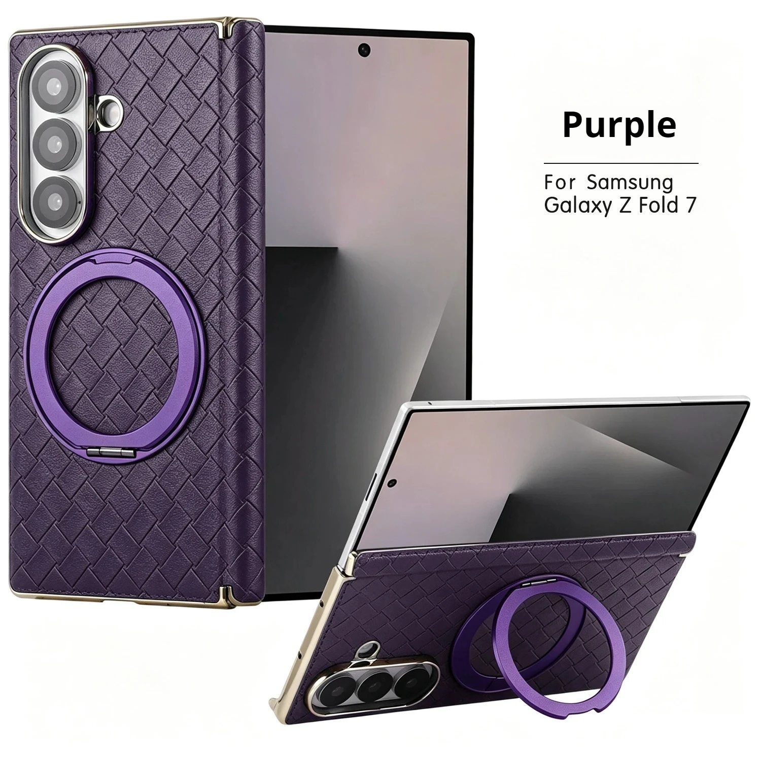 For Samsung Galaxy Z Fold 8 Ultra Z Fold 7 Case Ultra-thin Bracket Magnetic Wireless Charging Shockproof Back Cover Accessories