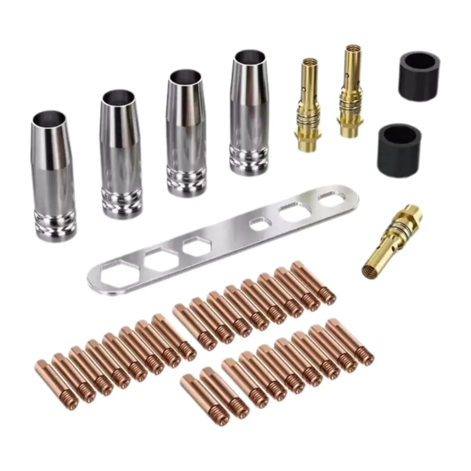 Mig Welding Accessory Kit Replacement Welding Part Easy to Install for MB15 15AK Welding Torch Contact Tips Holder Gas Nozzle