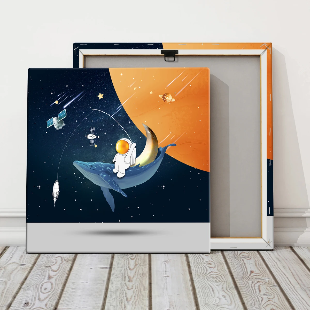 

Wall Art HD Printed Painting Cartoon Astronaut Canvas Picture Frame Modular Abstract Poster Home Decor Photo PENGDA