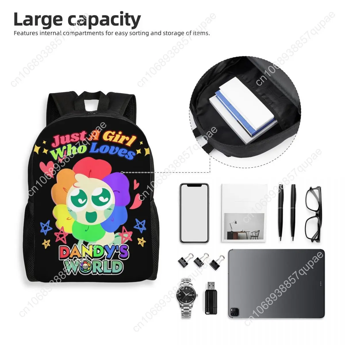 Just A Girl Who Dandy's World Casual Backpack Sports High School Hiking Travel Daypack Men Women Laptop Computer Shoulder Bag