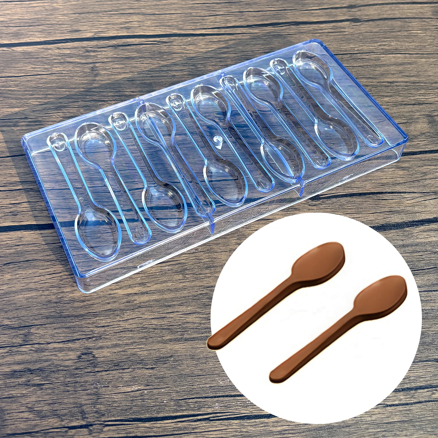 Polycarbonate Spoon Chocolate Mold, Beginner Friendly Candy Bonbons Mould for Easy Pastry Baking