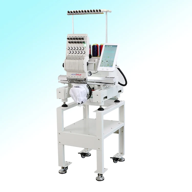 China Mini Computerized Cheap Price 12 Needles Flat T-shirt Hat Broder Sewing Logo Household Embroidery Machine