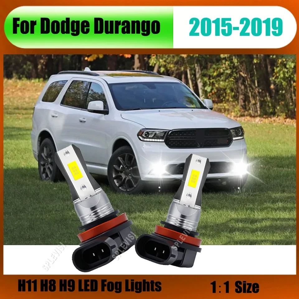 h8 H9 H11 LED Fog Light Xenon White Kit - Long-Lasting & Easy to Install For Dodge Durango 2015 2016 2017 2018 2019