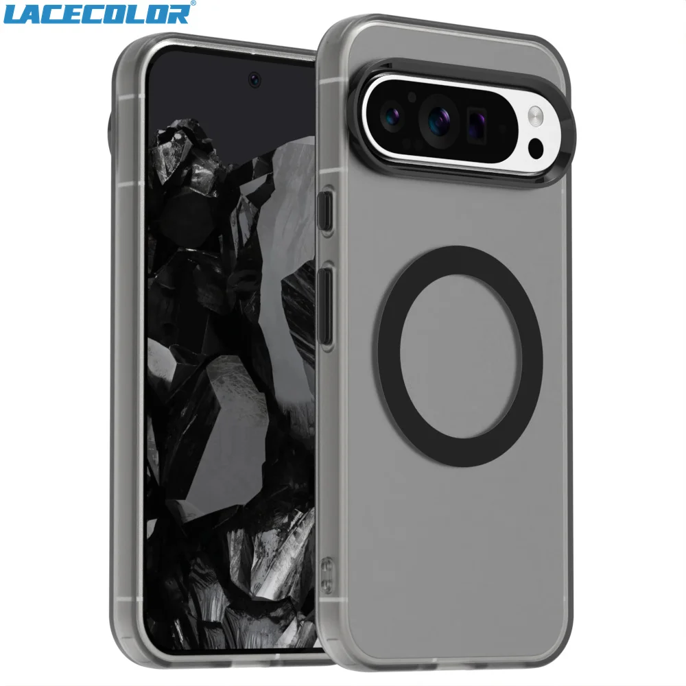 Frosted Clear Magnetic Wireless Charging Armor Magsafe Case For Google Pixel 9 8 Pro XL 9A 8A Military Shockproof Candy Cover