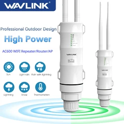 Wavlink AC600 Всепогодный RJ45 Открытый беспроводной Wi-Fi AP/ретранслятор/расширитель маршрутизатора 5G Мост Wi-Fi Усилитель сигнала POE Вилка европейского/американского стандарта