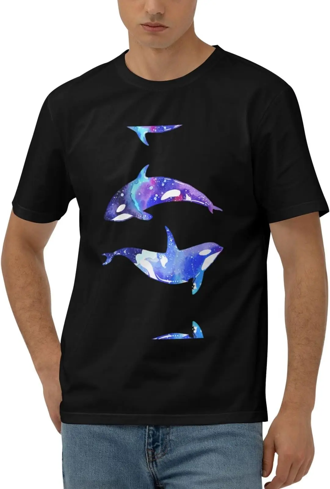 Orca Killer Whale Print Men'S T Shirt Tees High Quality 100%Cotton Short Sleeve