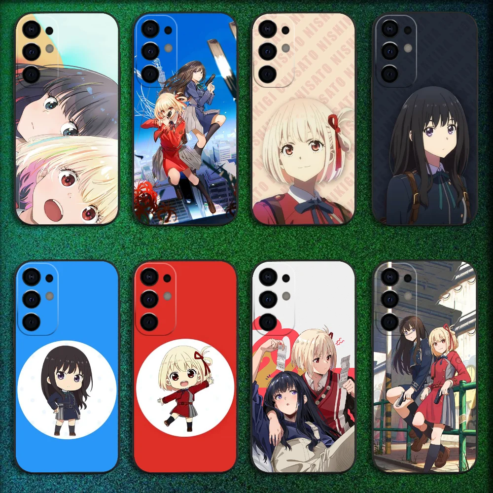 

Anime L-Lycoris R-Recoil Phone Case For Samsung S25,S24,S21,S22,S23,S30,Ultra,S20,Plus,Fe,Lite,Note,10,9,5G Black Cover