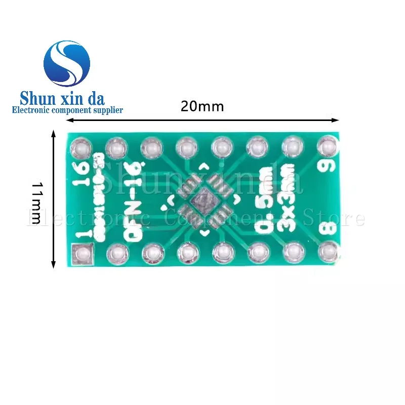 10PCS QFN-16 LGA-16 0.5MM to DIP Transfer Board DIP Pin Board Pitch IC Adapter plate Conversion board LGA16 QFN16