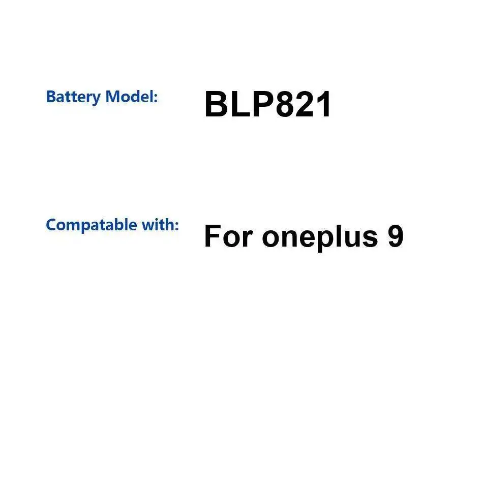 

BLP821 2250Mah For Oneplus 9 Mobile Phone Battery High Performance Premium Replacement
