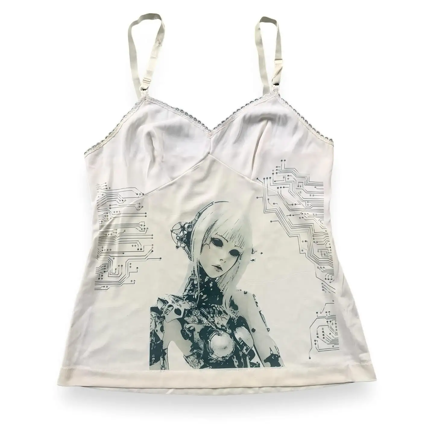 High Street Y2k Clothes Vintage Corset Tank Top Punk Women's Aesthetic Print Grunge Gothic Emo girl Camisole Top Silk Crop Tops