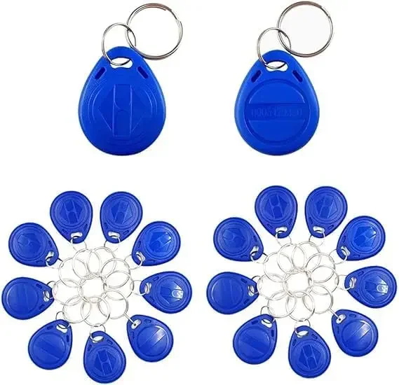 DIXSG 10/50/100pcs T5577 Rewritable 125KHz RFID Key Fob – Copy & Duplicate Proximity Token, Keyfobs Can Copy Card
